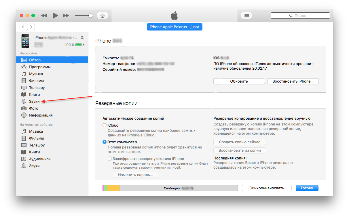 Музыка на звонок айфона m4r. Резервная копия iphone на компьютере. Резервное копирование через айтюнс. Номер для резервной копии. Резервное копирование iphone на компьютер.