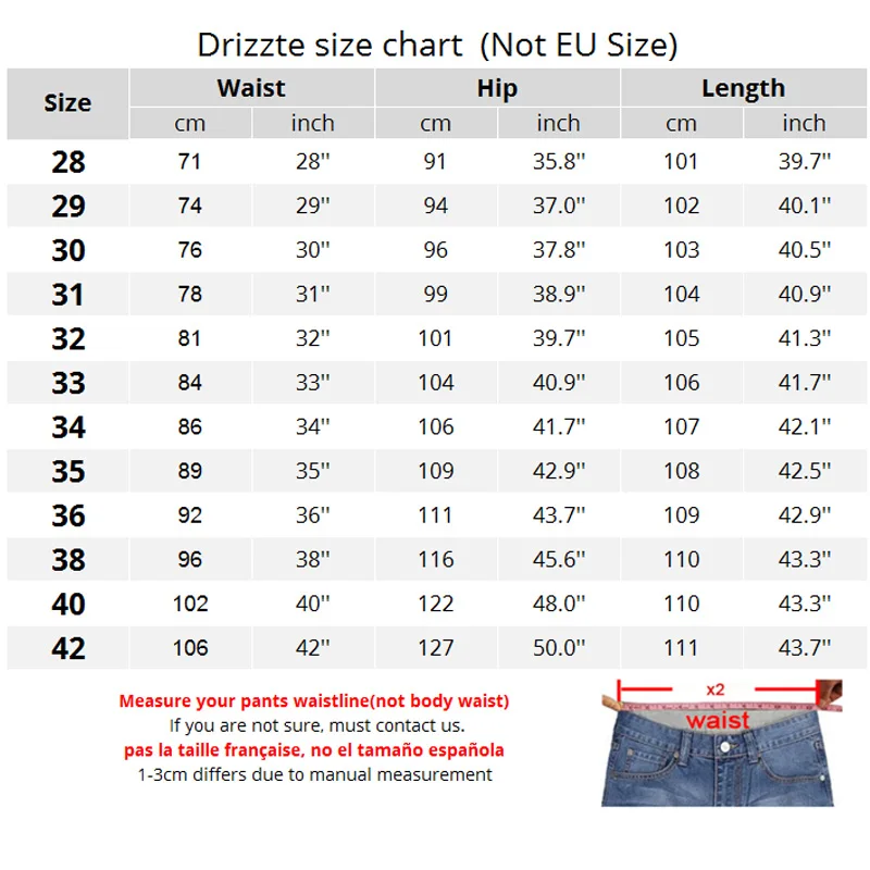 34 размер джинс это какой русский размер мужских
