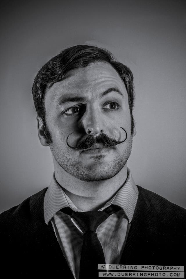 Causgrove, a proud handlebar mustache-wearer.