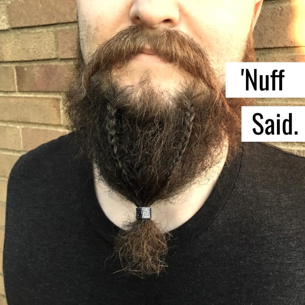 the Braided beard with beads