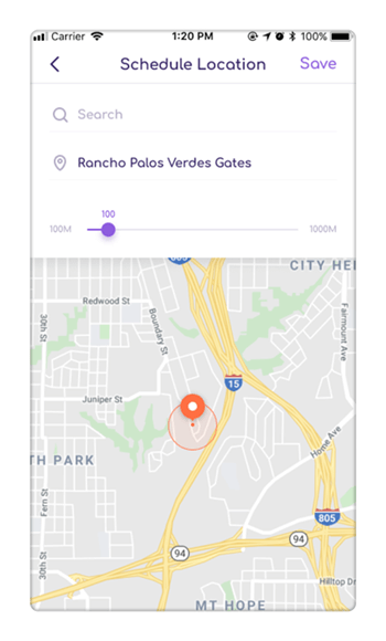 Geofence feature - track location history