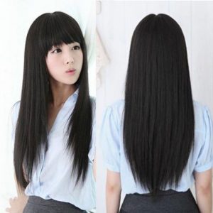 Long hair with bangs 2