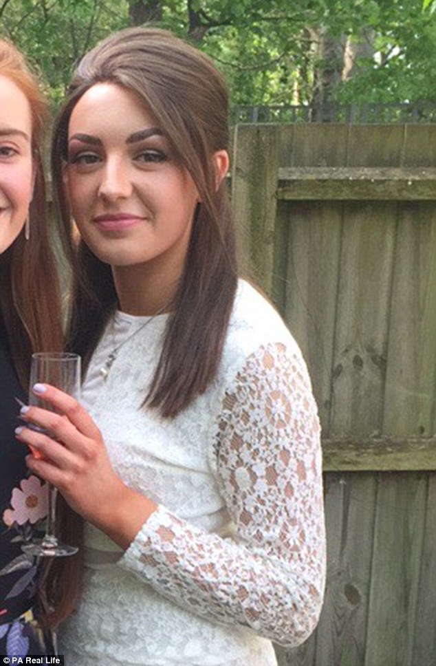 The teenager (pictured wearing her wig) described the experience of losing her hair as 