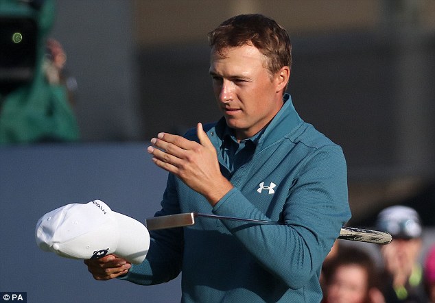 Spieth appears with longer hair during the second round before deciding it was time for a trim
