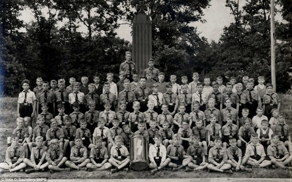 Gathering: A picture of a Hitler Youth 