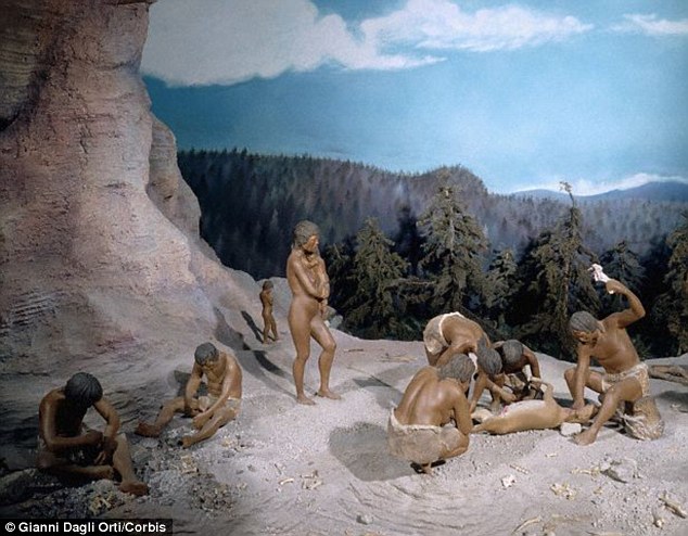 A new book suggests that our love affair with scent started with our ancestors and stretches back millions of years.  A model of prehistoric hunter gatherers is pictured