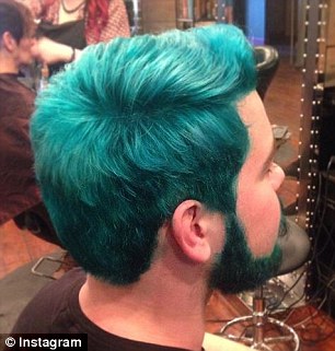 Throwing on shades: The new trend sees plenty of men posting their new brightly-colored locks on Instagram