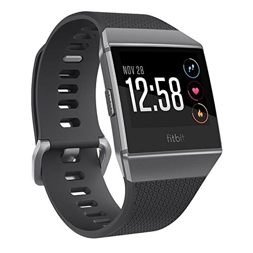 Fitbit Ionic GPS Smart Watch, Charcoal/Smoke Gray, One Size (S & L Bands...