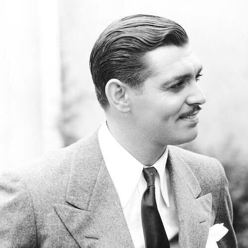 Clark Gable during the filming of “Manhattan Melodrama”, 1934 1930s mens hairstyles images