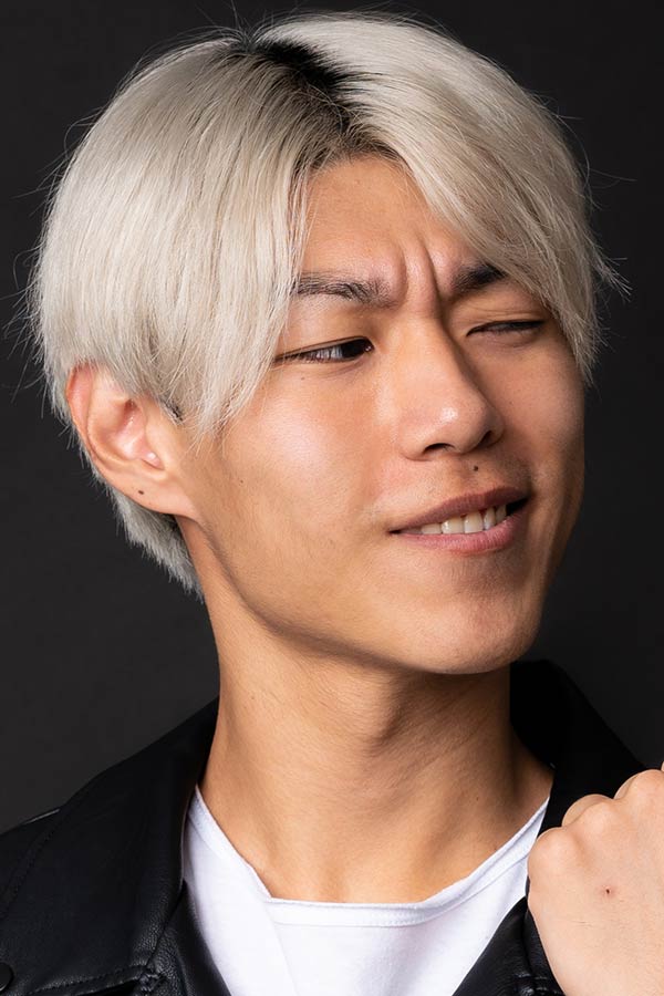 Ash Blonde Asian Bowl Cut #haircolor #menshaircolor #silverhair #ashblonde