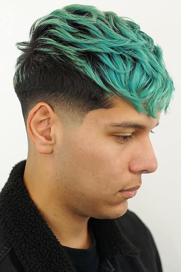 Black Teal #menshairdye #dyehairmen