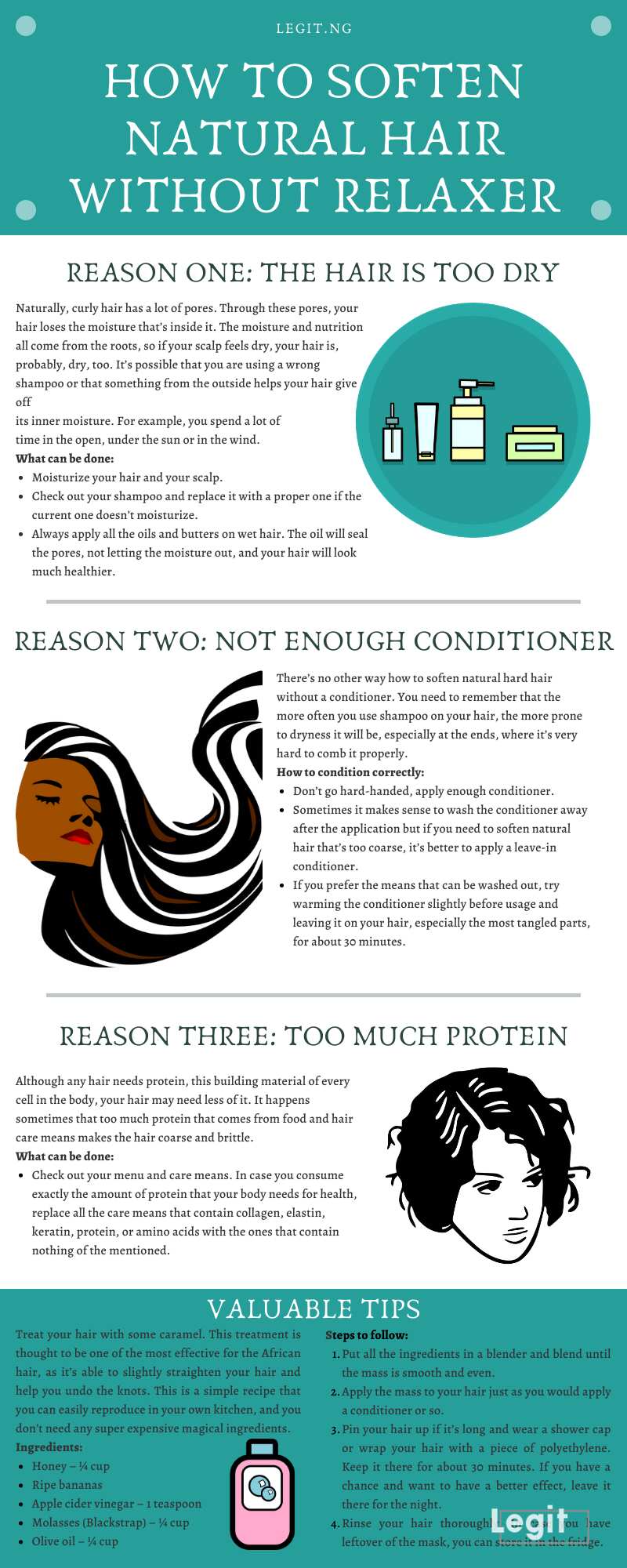 How to soften natural hair without relaxer