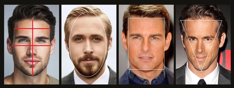 как определить форму лица мужчине фото