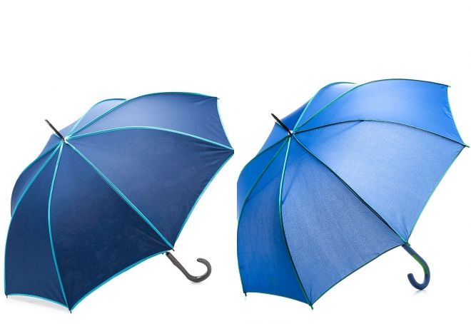 blue umbrella cane
