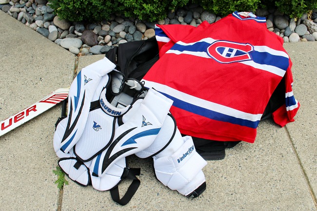 How To Clean Sports Equipment. Hockey gear ready for cleaning!