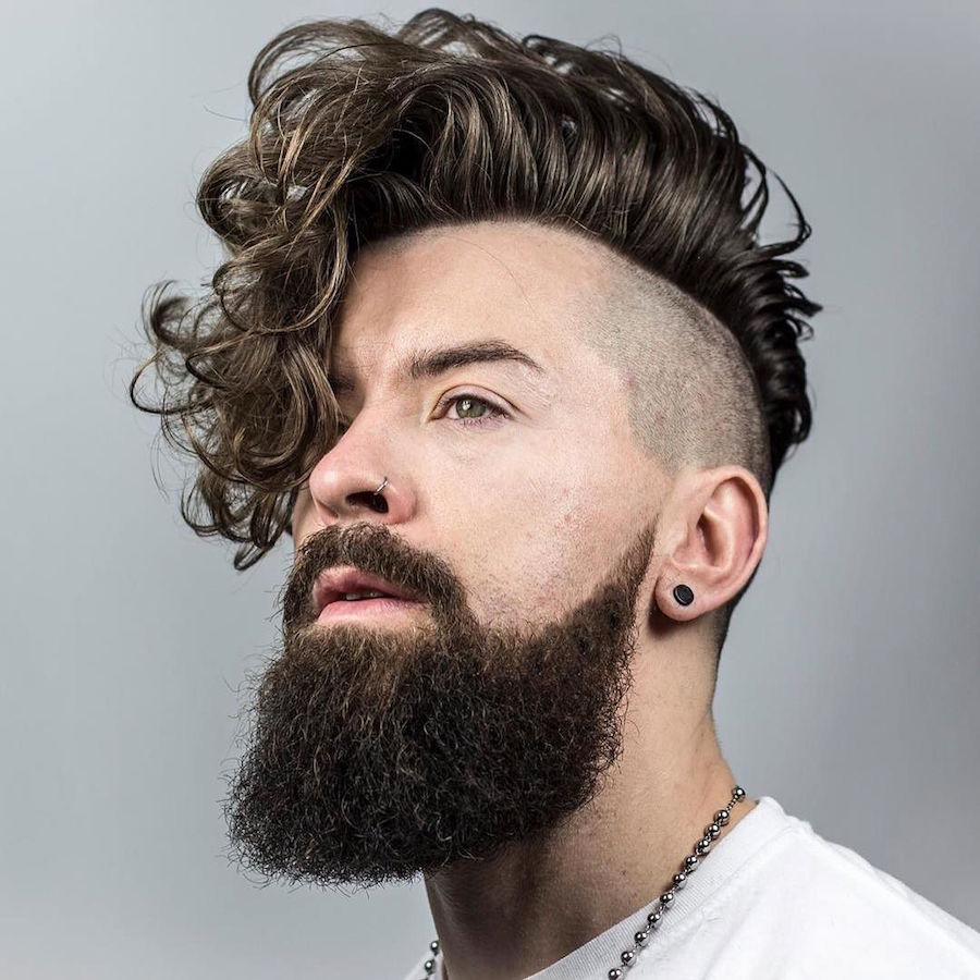 braidbarbers_and long curly hairstyle for men undercut
