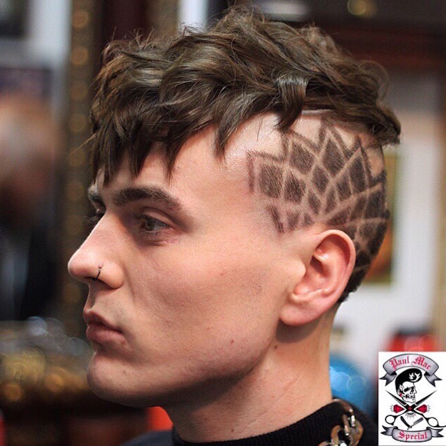 Thick hair undercut hairstyle for men