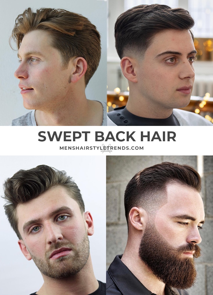 Swept back hairstyles for men
