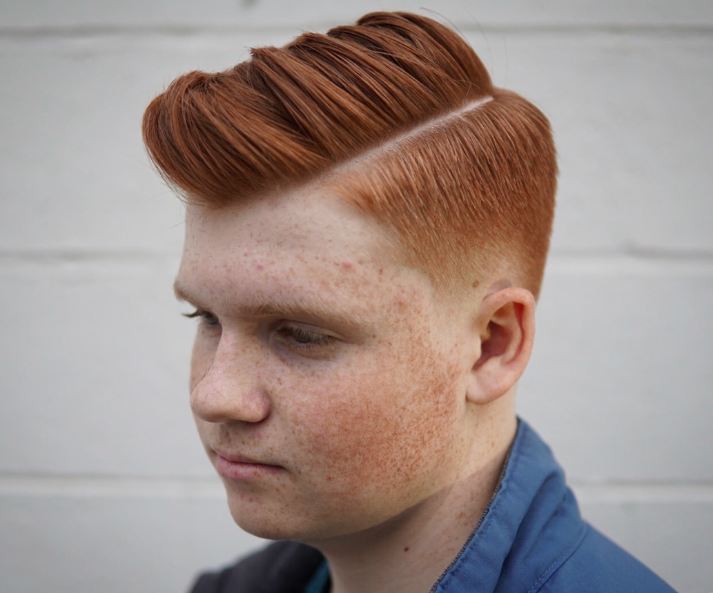 Side part haircut for teenage boys