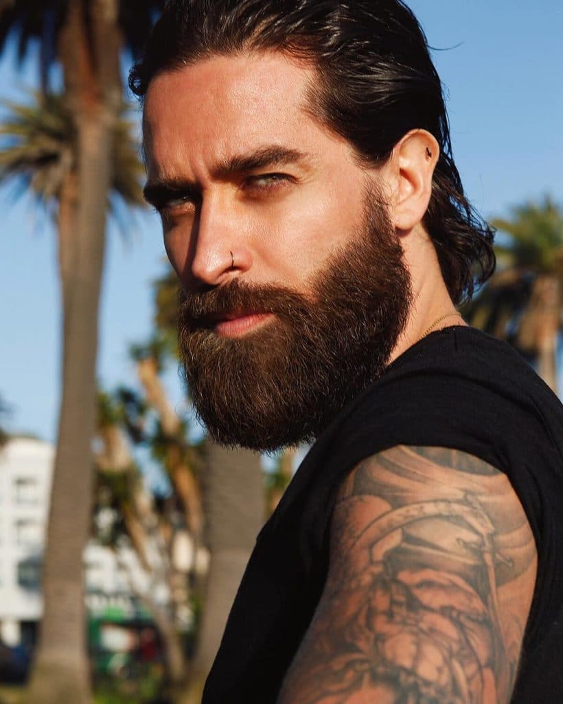 long hair for men with beards