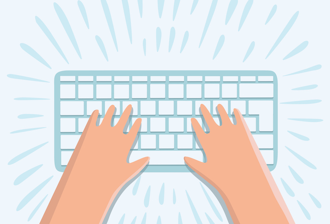 Touch typing vs two finger typing
