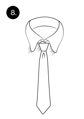 tie a necktie with half windsor knot