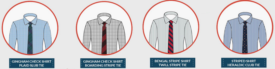 Safe combinations of shirts and ties